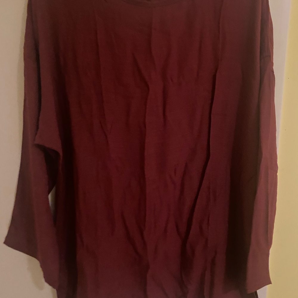 Burgundy Long Sleeve Top